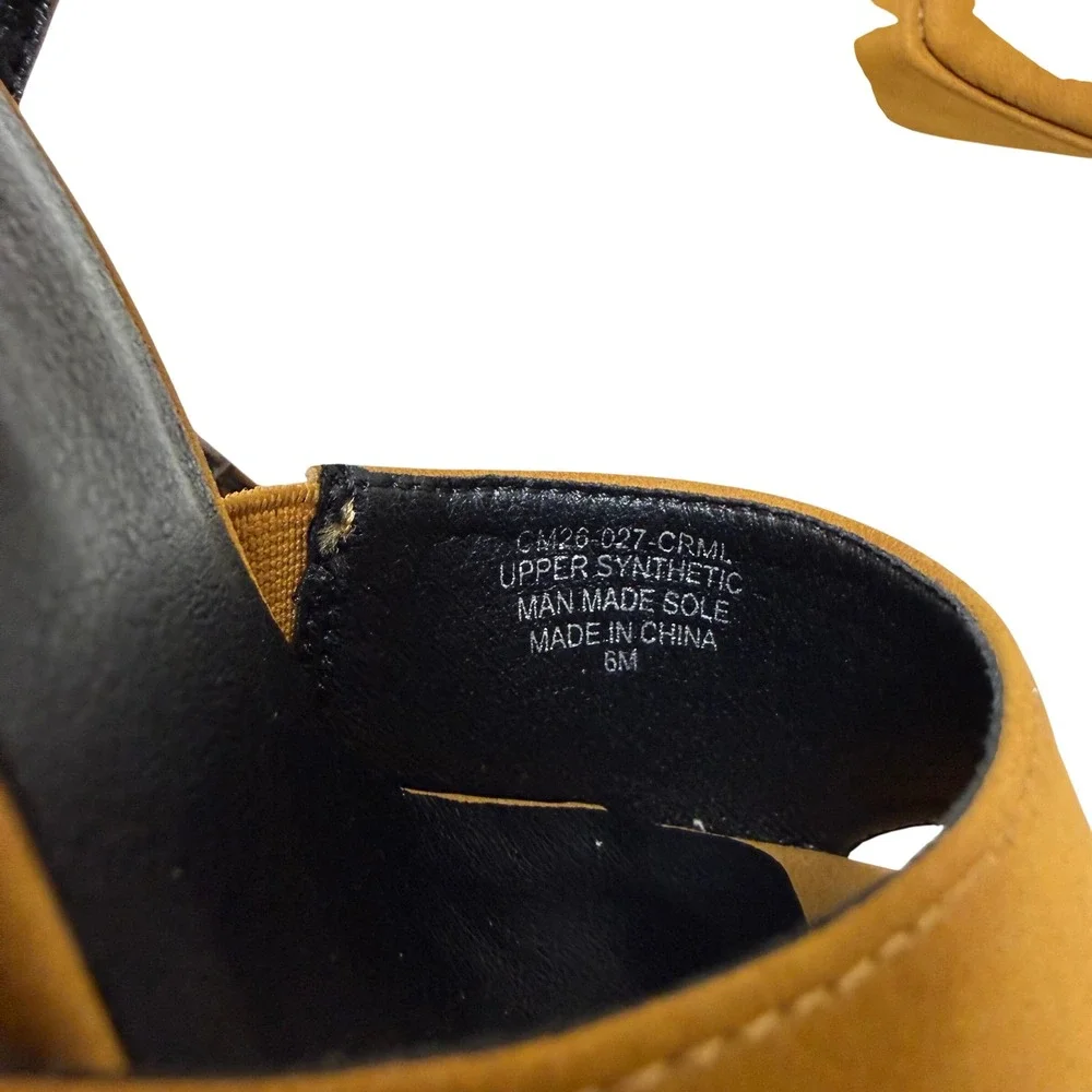 Current Mood Devour Suede Platform Heels Caramel Brown Size 6 Dolls Kill NEW